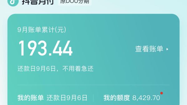 抖音月付什么意思